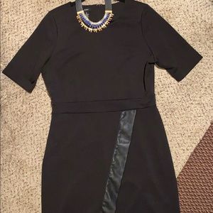 Alfani ponte dress with faux leather